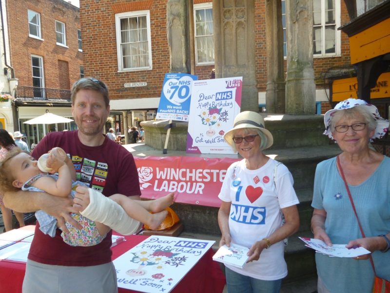 Never too young to join a street stall campaign!